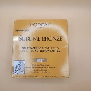 l'oreal paris sublime bronze self tanning towelettes